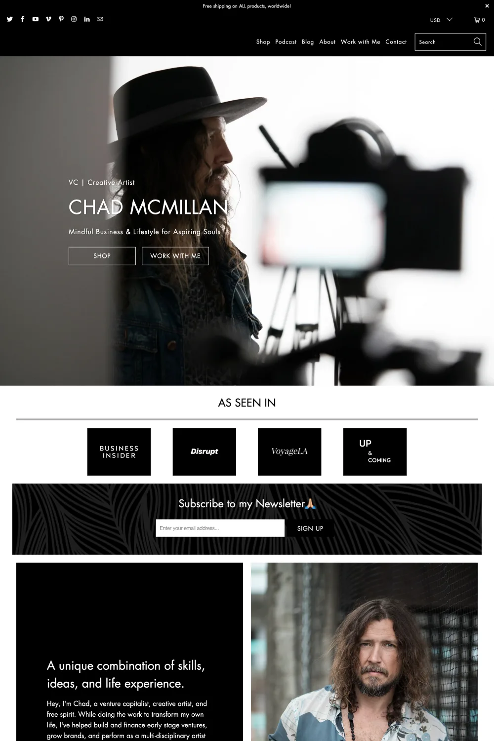 chadmc.com website home page